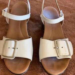 Dansko Georgie white sandals